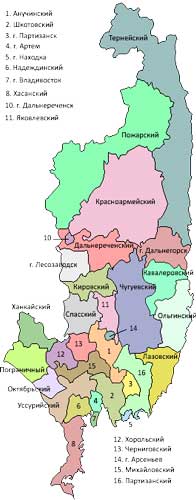 Карта: Приморский край